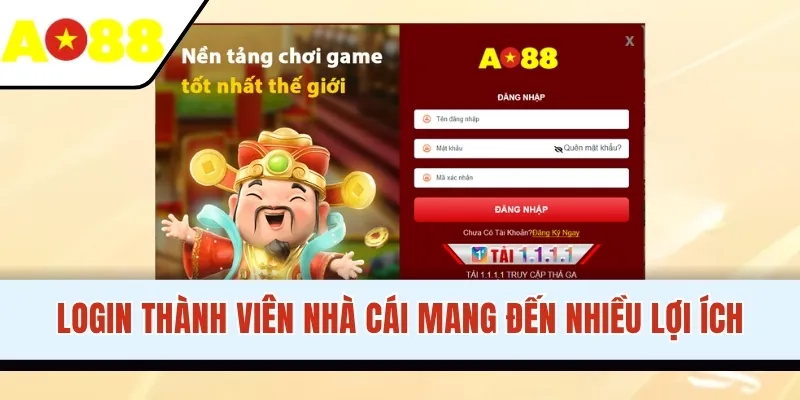 Login thành viên nhà cái mang đến nhiều lợi ích